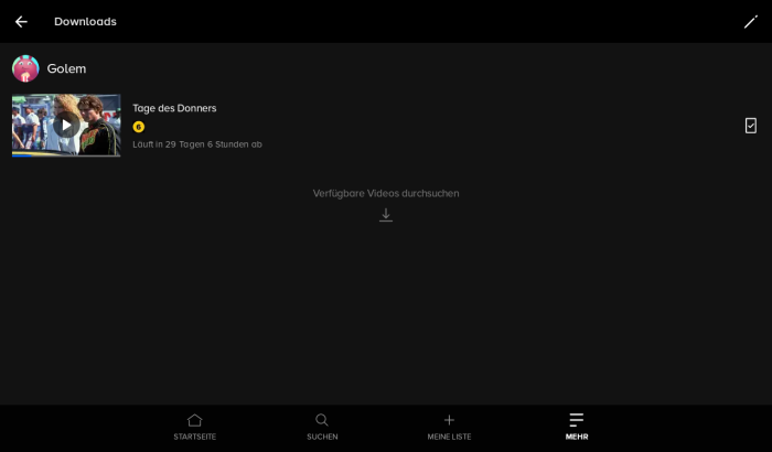 Auf Android-Geräten funktioniert die Offlinefunktion von Paramount+ seit mehreren Monaten nicht. (Bild: Paramount/Screenshot: Golem.de)