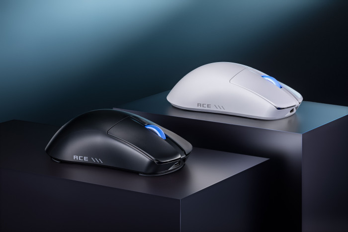 Die 48 Gramm leichte Asus ROG Harpe II Ace gibt es in zwei Farben.