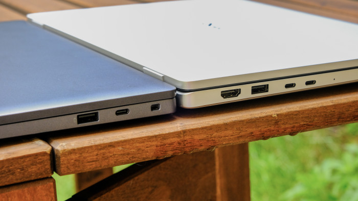 Dell Pro 14 Premium (links) und Dell Pro 14 Plus (rechts) (Bild: Oliver Nickel/Golem.de)