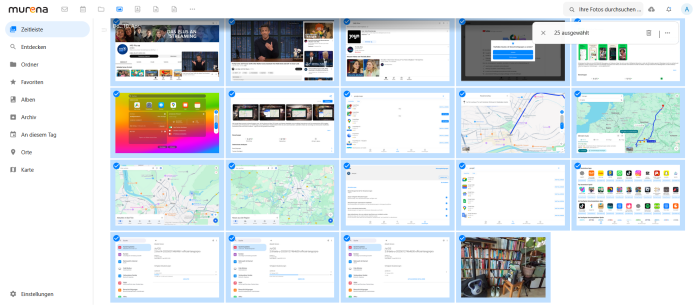 Standardmäßig landen neue Fotos und Videos in der Murena-Cloud, wenn man bei der Einrichtung einen Account angegeben hat. (Screenshot: Andreas Fischer)