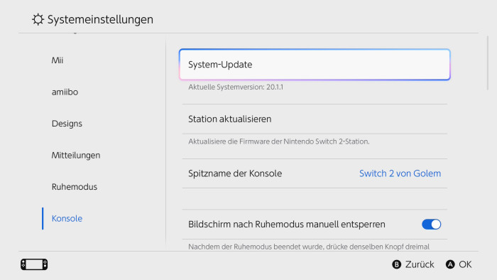 Der Day-One-Patch ist installiert. (Bild: Nintendo/Screenshot: Golem.de)