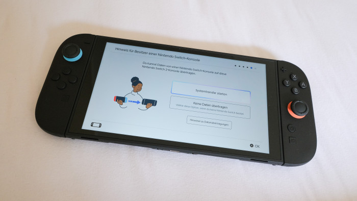 Bei der Installation der Switch 2 werden Inhalte auf Wunsch übertragen. (Bild: Steinlechner / Golem.de)