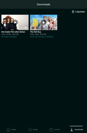 Die alte Wow-App löschte alle begonnenen Offlinevideos nach 48 Stunden. (Bild: Sky/Screenshot: Golem.de)