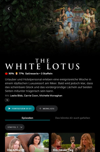 So sehen die Details von Serien der neuen Wow-App aus. (Bild: Sky/Screenshot: Golem.de)