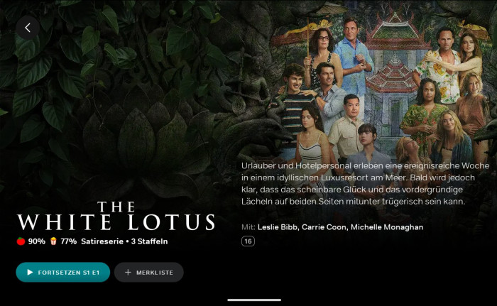 So sehen die Details von Serien der neuen Wow-App aus. (Bild: Sky/Screenshot: Golem.de)