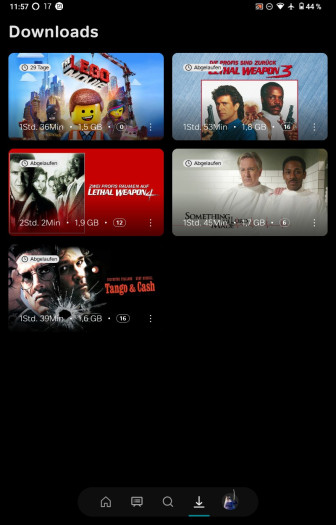 Wenn ein Offlinefilm nach 48 Stunden nicht geschaut wurde, kann er nicht mehr angeschaut werden. (Bild: Sky/Screenshot: Golem.de)