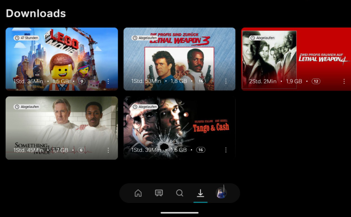 Sobald die Wiedergabe einmal gestartet wurde, steht der Offlinetitel nur 48 Stunden zur Verfügung. (Bild: Sky/Screenshot: Golem.de)