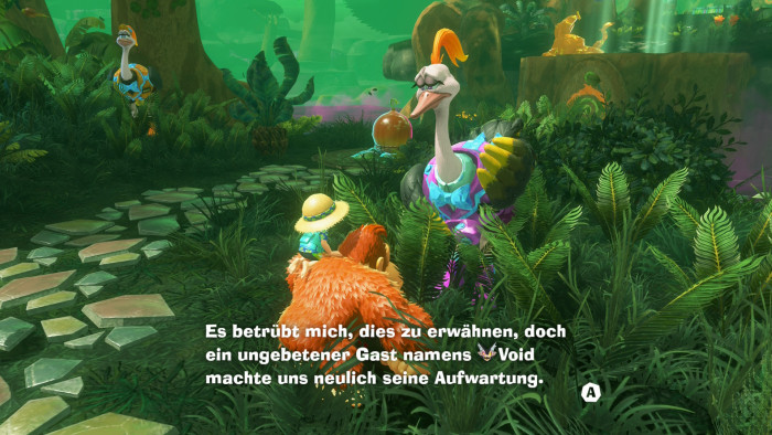 In Gesprächen bekommen wir oft Tipps für den weiteren Weg. (Bild: Nintendo / Screenshot: Golem.de)