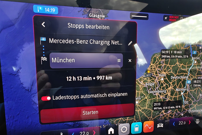 Ladestopps lassen sich in der Navigation durch andere Stationen ersetzen. (Foto: Friedhelm Greis/Golem.de)