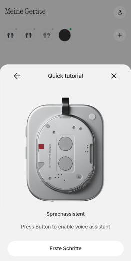 Die Schnellanleitung der Nothing-App für den Headphone (1) (Bild: Nothing/Screenshot: Golem.de)