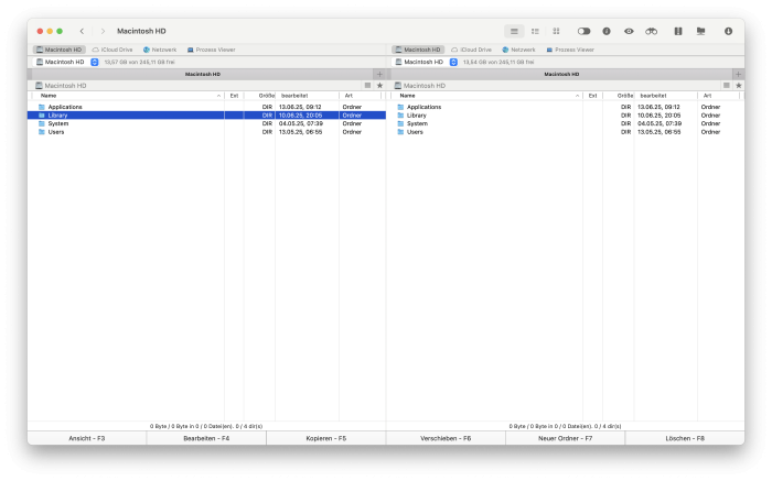 Commander One unter MacOS (Screenshot: Florian Bottke)
