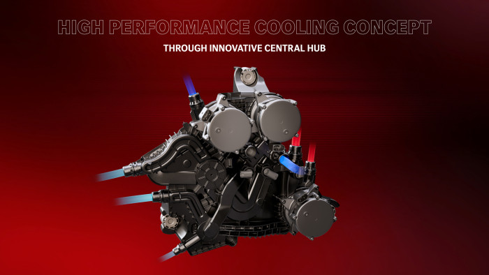 Das Herz des aufwendigen Kühlsystems ist ein neuer Central Coolant Hub. (Grafik: Mercedes-Benz)