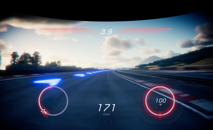 Im AR-Helm wurden dem Fahrer zusätzliche Informationen zur optimalen Route eingeblendet. (Foto: Mercedes-Benz)