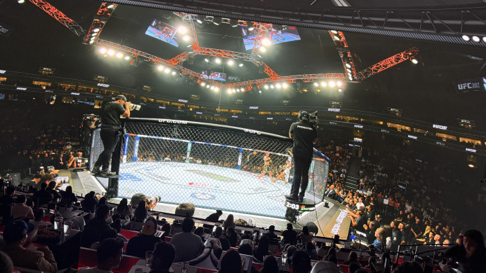 Auch Kampfsport kann man sich im Cosm anschauen. (Bild: Steinlechner / Golem.de)