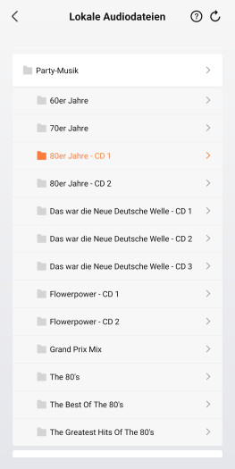 Über die Shokz-App ist der Zugriff auf die Musik im MP3-Speicher möglich. (Bild: Shokz/Screenshot: Golem)