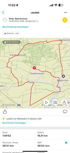 Die Auswertung einer Laufeinheit (Bild: Suunto / Screenshot: Golem)