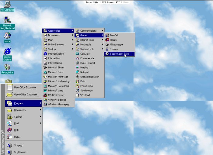 Screenshots von Windows 95 in der Electron-App (Bild: Oliver Nickel/Golem.de)