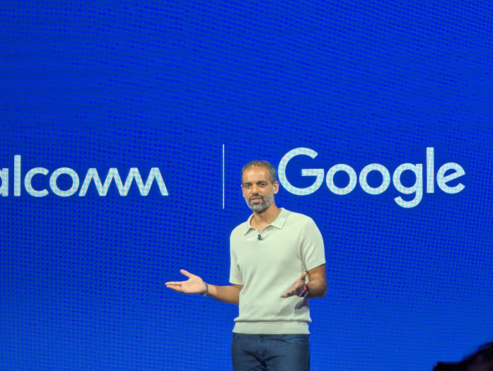 Sameer Samat auf dem Snapdragon Summit 2025 (Bild: Tobias Költzsch/Golem)