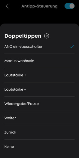 Die beiden Gesten lassen sich bei Bedarf mit anderen Befehlen belegen. (Bild: Anker/Screenshot: Golem.de)