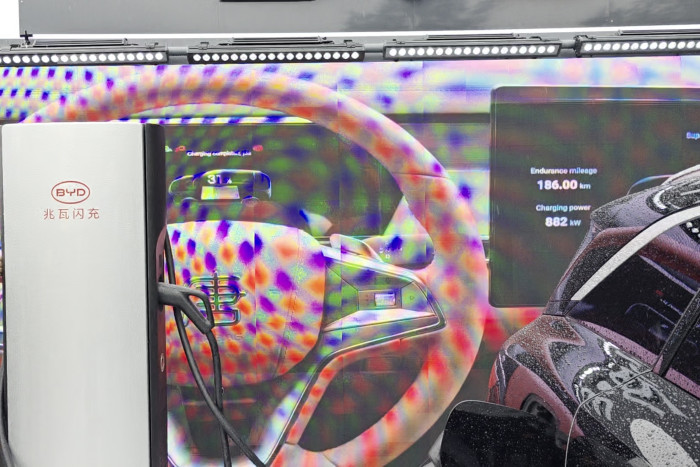 Beim Ladestand von 31 Prozent und 186 km Reichweite stoppte die Demonstration. (Foto: Friedhelm Greis/Golem)