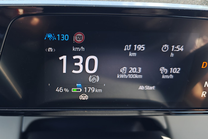 Bei einer längeren Autobahnfahrt mit bis zu 130 km/h stieg der Verbrauch auf 20 kWh pro 100 km. (Foto: Friedhelm Greis/Golem)