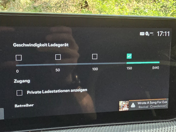 Auch die Ladeleistung der Säulen lässt sich einstellen - leider nur bis 150 kW und mehr, nicht noch bis 300 kW und mehr. (Bild: Tobias Költzsch/Golem)