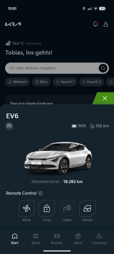 ... auf die Kia-App gewechselt. (Screenshot: Tobias Költzsch/Golem)