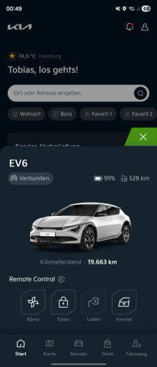 Zudem können Nutzer eine Reihe von Funktionen aus der Ferne bedienen, etwa die Klimaanlage oder die Fensterheber. (Screenshot: Tobias Költzsch/Golem)