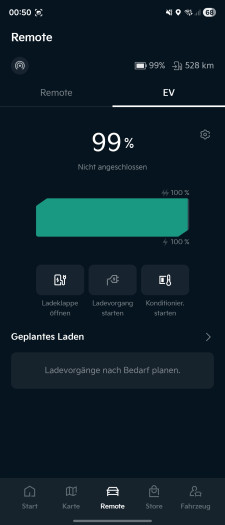 Auch der Ladestand lässt sich einsehen, ebenso die Batteriekonditionierung starten. Der Ladezeitraum lässt sich ebenfalls einstellen. (Screenshot: Tobias Költzsch/Golem)