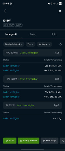 Die Ladepunktanzeige verfügt über Livedaten. (Screenshot: Tobias Költzsch/Golem)