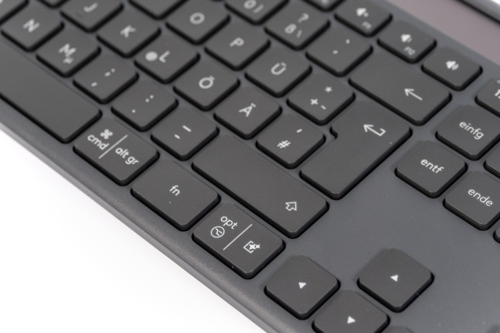 Die rechte Strg-Taste der Signature Slim Solar+ K980 ist standardmäßig als KI-Taste realisiert. (Bild: Martin Wolf/Golem.de)