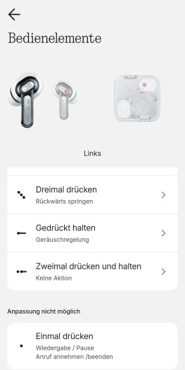 Die Tastenbelegung der Ear 4. (Bild: Nothing/Screenshot: Golem.de)