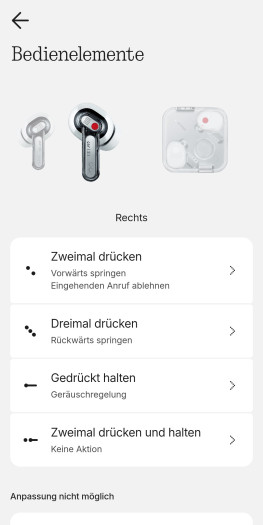 Die Tastenbelegung der Ear 4. (Bild: Nothing/Screenshot: Golem.de)