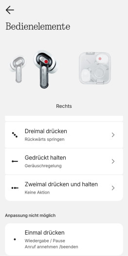 Die Tastenbelegung der Ear 4. (Bild: Nothing/Screenshot: Golem.de)