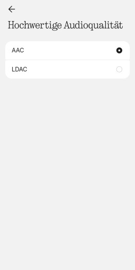 In der App können wir auf den HD-Codec LDAC wechseln. (Bild: Nothing/Screenshot: Golem.de)