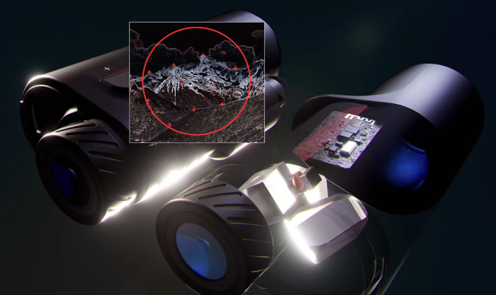 AR-System - Bildeinblendung auf dem rechten Okular (Bild: Unistellar)