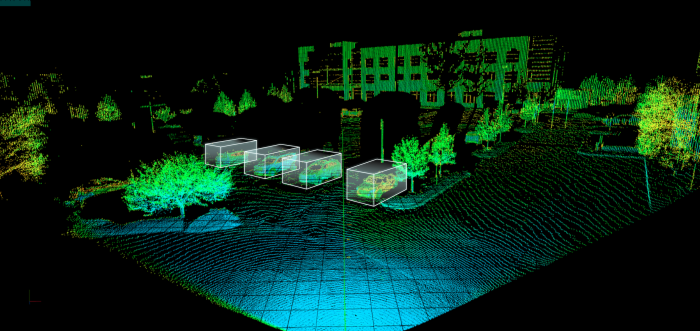 Punktewolke mit bis zu 12,5 Millionen Bildpunkten aus einem Scala-Lidarsensor. (Bild: Valeo)