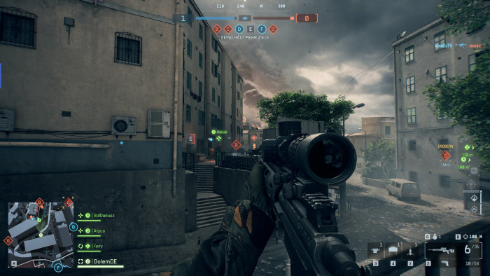 Multiplayer: Als Sniper verfolgen wir die Kämpfe aus halbwegs sicherer Distanz. (Bild: EA / Screenshot: Golem)