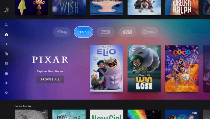 So sieht die neue Oberfläche von Disney+ aus. (Bild: Disney)