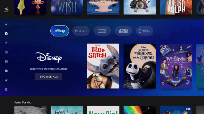 So sieht die neue Oberfläche von Disney+ aus. (Bild: Disney)