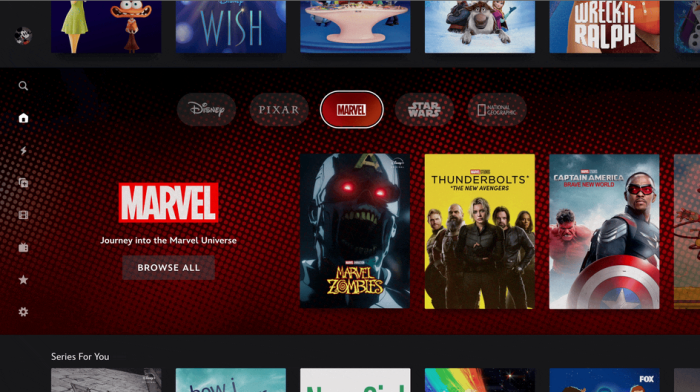 So sieht die neue Oberfläche von Disney+ aus. (Bild: Disney)