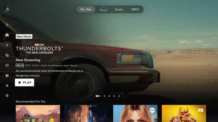 Im oberen Bereich von Disney+ lassen sich dann auch Trailer abspielen. (Bild: Disney)