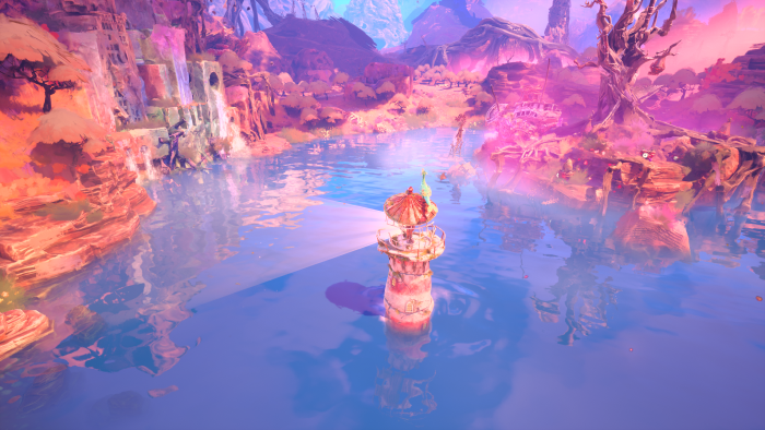 Ausgerechnet ein Leuchtturm muss auch mal durch Wasser ... (Bild: Microsoft / Screenshot: Golem)