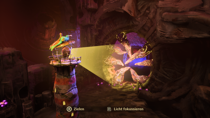 Mit dem Lichtkegel öffnen wir einen Durchgang. (Bild: Microsoft / Screenshot: Golem)