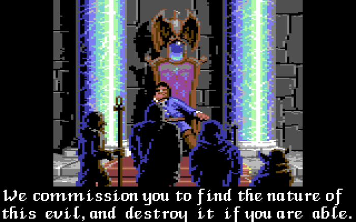 Bereits im Intro von Eye of the Beholder für den C64 wird deutlich, dass sich das Team um den Programmierer Andreas Larsson hier richtig ins Zeug gelegt hat. (Bild: SSI, Westwood Associates/Andreas Larsson)