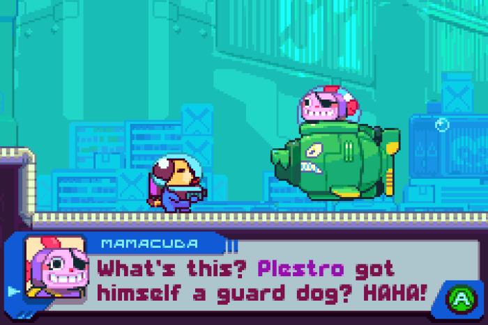 Wer möchte, kann Goodboy Galaxy auch auf den Evercade-Geräten von Blaze Entertainment erleben. Die Dual-Cartridge mit der Nummer 35 beinhaltet das Spiel zusammen mit dem 8-Bit-Puzzle-Abenteuer Witch N’ Wiz. (Bild: Goodboy Galaxy Limited)