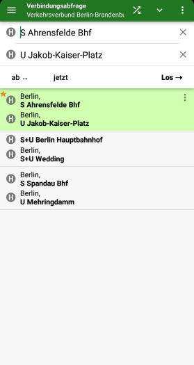 Hauptbildschirm von Öffi (Screenshot: Golem)