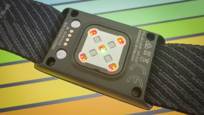 Der Precision-Prime-Sensor misst rund um die Uhr die Herzfrequenz. (Bild: Steinlechner / Golem)