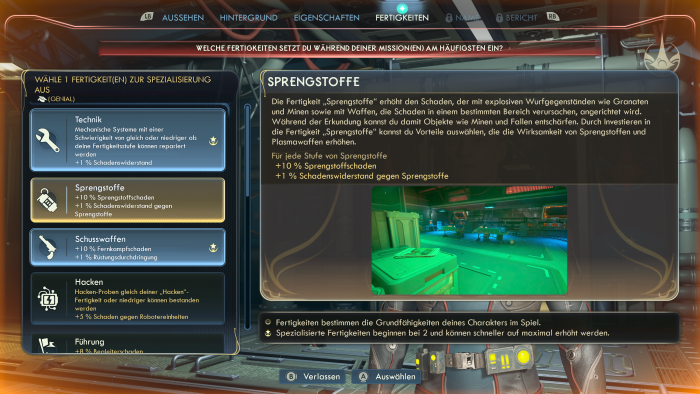 Diese Spezialisierungen sind langfristig ziemlich wichtig. (Bild: Obsidian / Screenshot: Golem)