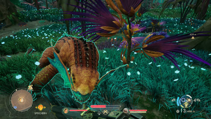 Echsen und Dinos gehören zu den häufigeren Feinden. (Bild: Obsidian / Screenshot: Golem)